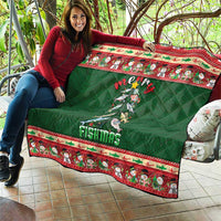 Fishing Christmas Quilt Merry Fishmas - Wonder Print Shop