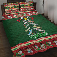 Fishing Christmas Quilt Bed Set Merry Fishmas - Wonder Print Shop