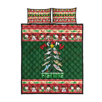 Fishing Christmas Quilt Bed Set Merry Fishmas - Wonder Print Shop