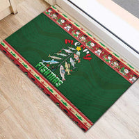 Fishing Christmas Rubber Doormat Merry Fishmas - Wonder Print Shop