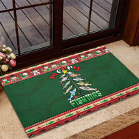 Fishing Christmas Rubber Doormat Merry Fishmas - Wonder Print Shop