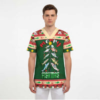 Fishing Christmas Scrub Top Merry Fishmas - Wonder Print Shop