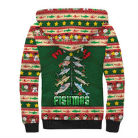 Fishing Christmas Sherpa Hoodie Merry Fishmas - Wonder Print Shop