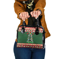 Fishing Christmas Shoulder Handbag Merry Fishmas - Wonder Print Shop