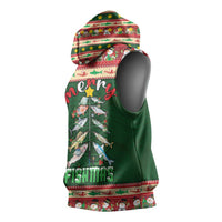 Fishing Christmas Sleeveless Hoodie Merry Fishmas - Wonder Print Shop