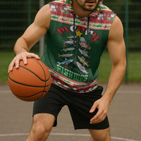 Fishing Christmas Sleeveless Hoodie Merry Fishmas - Wonder Print Shop
