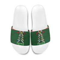 Fishing Christmas Slide Sandals Merry Fishmas - Wonder Print Shop