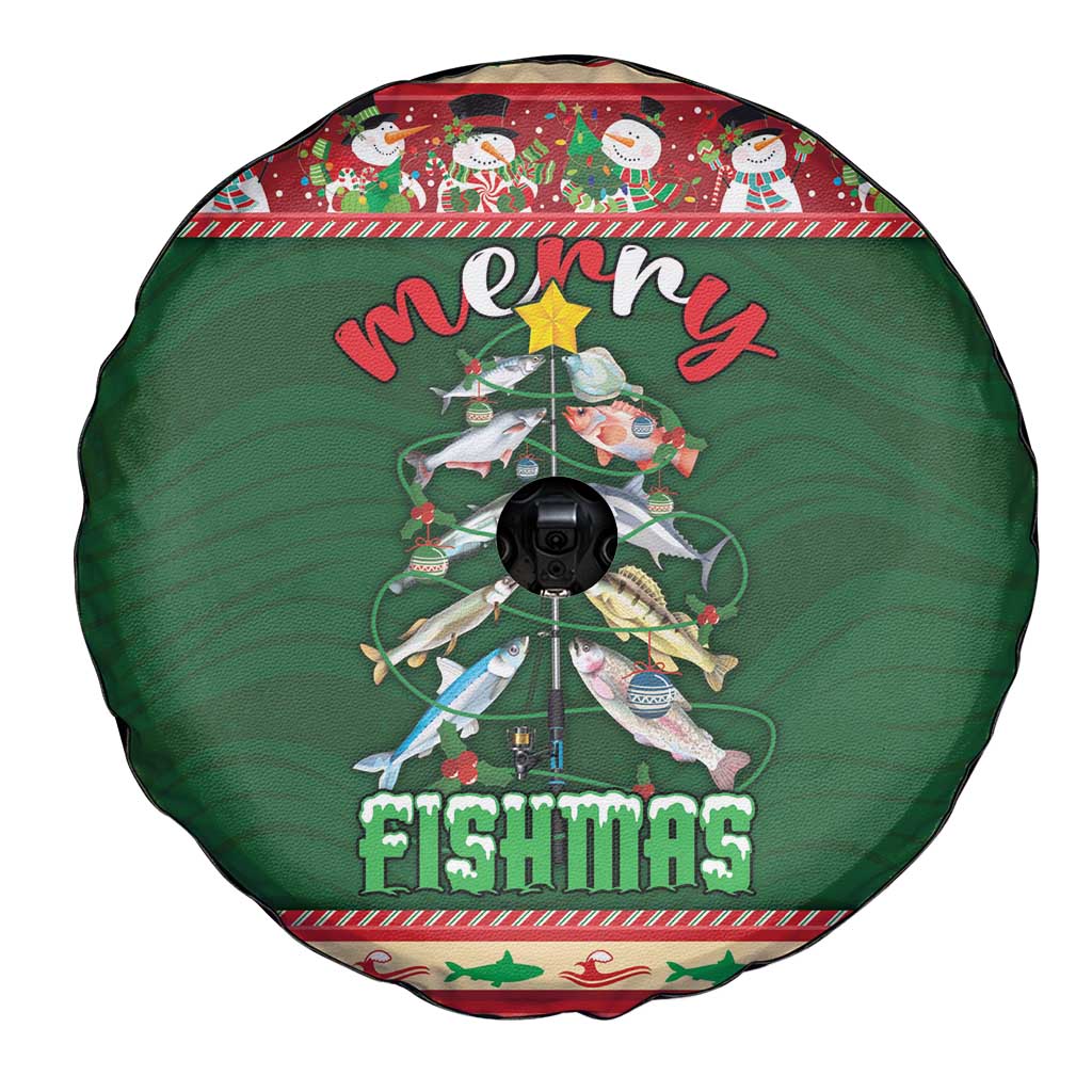 Fishing Christmas Spare Tire Cover Merry Fishmas - Wonder Print Shop