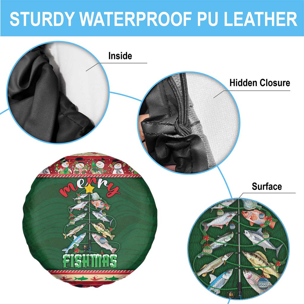 Fishing Christmas Spare Tire Cover Merry Fishmas - Wonder Print Shop