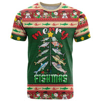 Fishing Christmas T Shirt Merry Fishmas - Wonder Print Shop