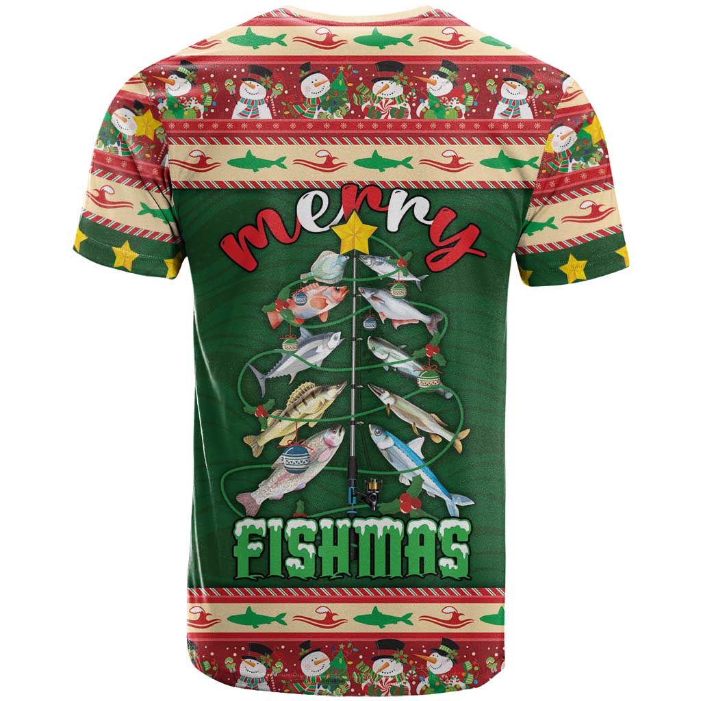 Fishing Christmas T Shirt Merry Fishmas - Wonder Print Shop