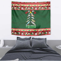 Fishing Christmas Tapestry Merry Fishmas - Wonder Print Shop