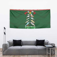 Fishing Christmas Tapestry Merry Fishmas - Wonder Print Shop