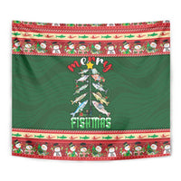 Fishing Christmas Tapestry Merry Fishmas - Wonder Print Shop
