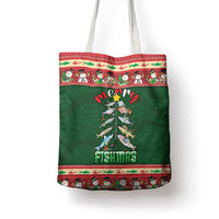 Fishing Christmas Tote Bag Merry Fishmas - Wonder Print Shop