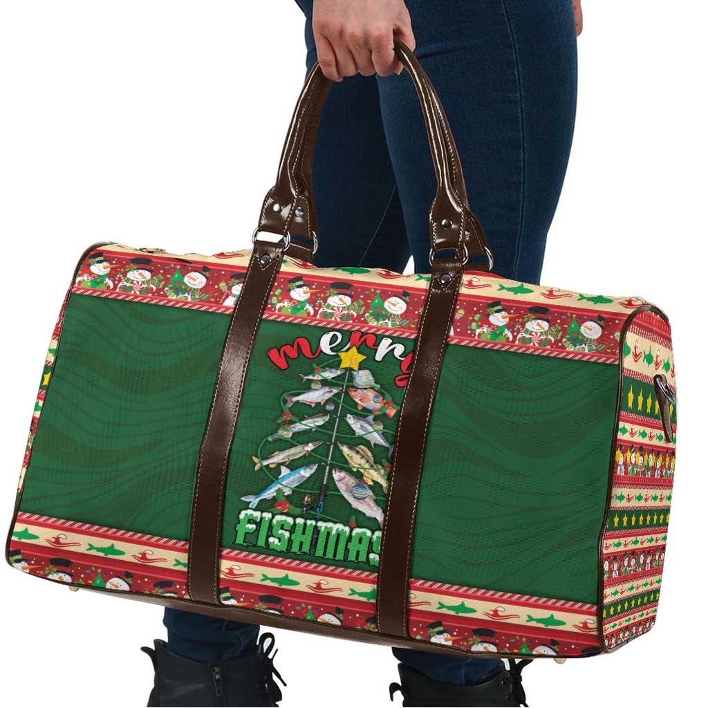 Fishing Christmas Travel Bag Merry Fishmas - Wonder Print Shop