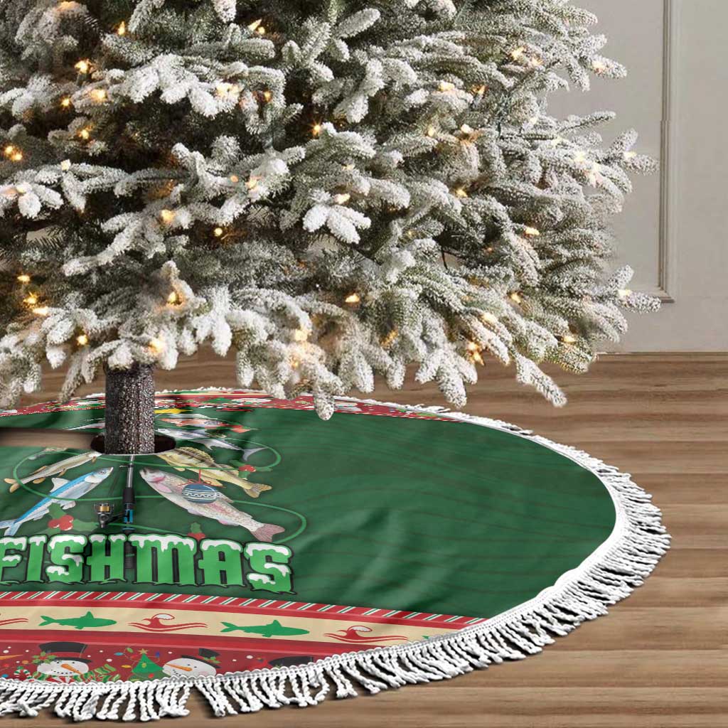 Fishing Christmas Tree Skirt Merry Fishmas - Wonder Print Shop