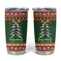 Fishing Christmas Tumbler Cup Merry Fishmas - Wonder Print Shop