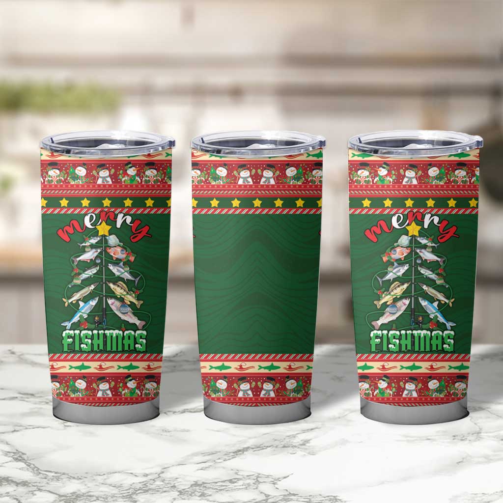 Fishing Christmas Tumbler Cup Merry Fishmas - Wonder Print Shop
