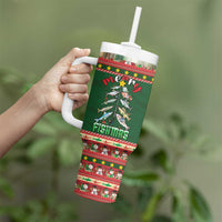 Fishing Christmas Tumbler With Handle Merry Fishmas - Wonder Print Shop