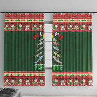 Fishing Christmas Window Curtain Merry Fishmas - Wonder Print Shop