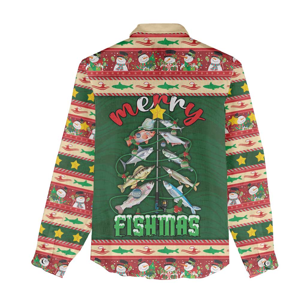 Fishing Christmas Women Casual Shirt Merry Fishmas - Wonder Print Shop