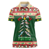 Fishing Christmas Women Polo Shirt Merry Fishmas - Wonder Print Shop