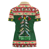 Fishing Christmas Women Polo Shirt Merry Fishmas - Wonder Print Shop