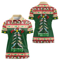 Fishing Christmas Women Polo Shirt Merry Fishmas - Wonder Print Shop