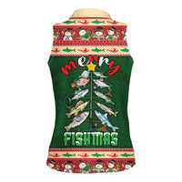 Fishing Christmas Women Sleeveless Polo Shirt Merry Fishmas - Wonder Print Shop