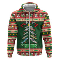 Fishing Christmas Zip Hoodie Merry Fishmas - Wonder Print Shop