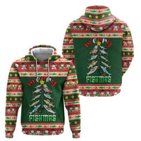 Fishing Christmas Zip Hoodie Merry Fishmas - Wonder Print Shop