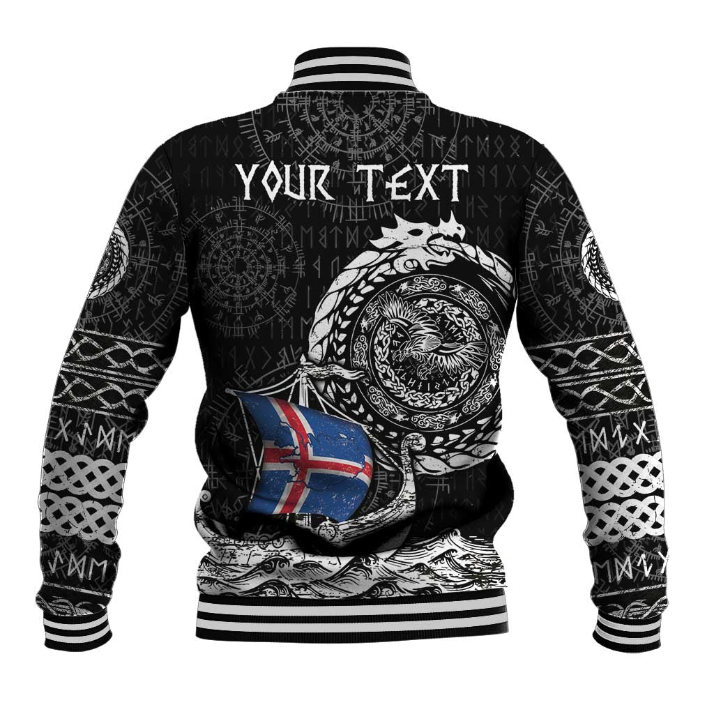 Personalized Viking Iceland Baseball Jacket Icelander Viking Ship
