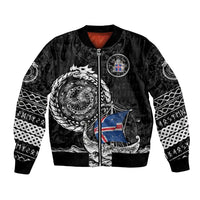 Personalized Viking Iceland Bomber Jacket Icelander Viking Ship