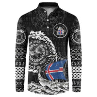 Personalized Viking Iceland Button Sweatshirt Icelander Viking Ship