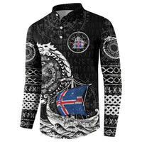 Personalized Viking Iceland Button Sweatshirt Icelander Viking Ship