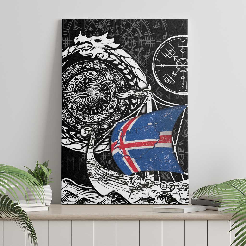 Viking Iceland Canvas Wall Art Icelander Viking Ship