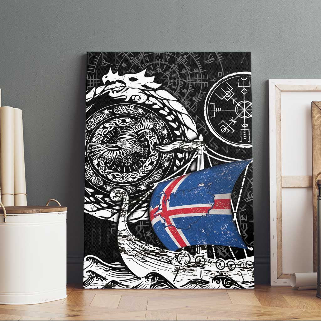 Viking Iceland Canvas Wall Art Icelander Viking Ship
