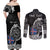 Personalized Viking Iceland Couples Matching Off Shoulder Maxi Dress and Long Sleeve Button Shirt Icelander Viking Ship
