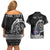 Personalized Viking Iceland Couples Matching Off Shoulder Short Dress and Hawaiian Shirt Icelander Viking Ship