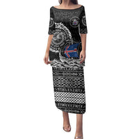 Personalized Viking Iceland Family Matching Puletasi and Hawaiian Shirt Icelander Viking Ship
