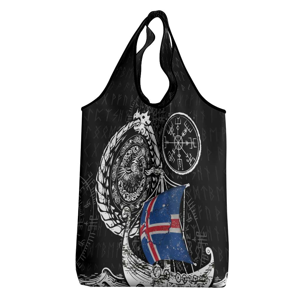 Viking Iceland Grocery Bag Icelander Viking Ship