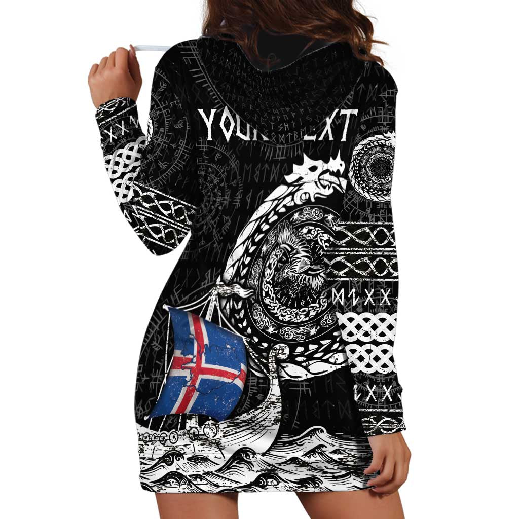 Personalized Viking Iceland Hoodie Dress Icelander Viking Ship