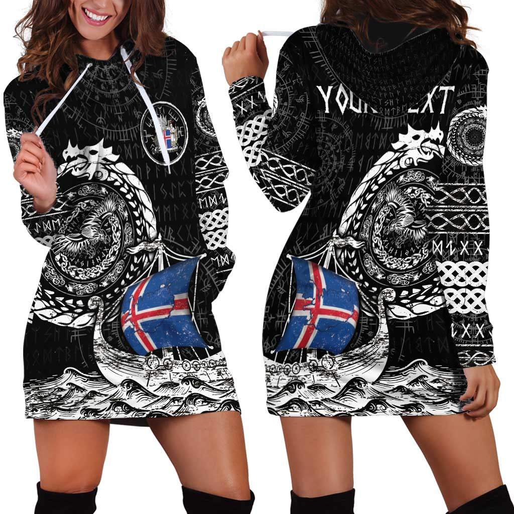 Personalized Viking Iceland Hoodie Dress Icelander Viking Ship