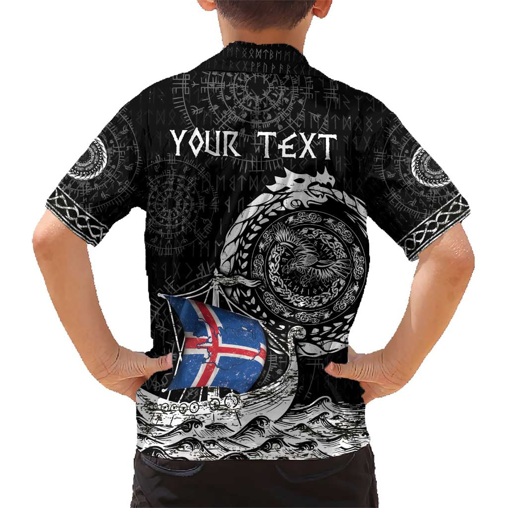 Personalized Viking Iceland Kid Hawaiian Shirt Icelander Viking Ship