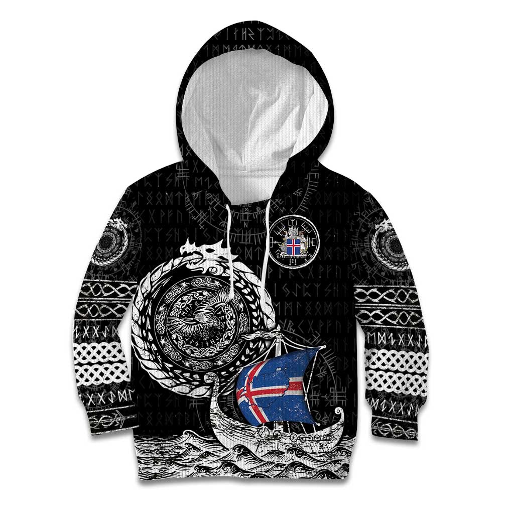 Personalized Viking Iceland Kid Hoodie Icelander Viking Ship
