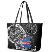 Viking Iceland Leather Tote Bag Icelander Viking Ship