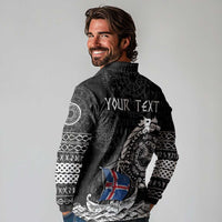 Personalized Viking Iceland Long Sleeve Polo Shirt Icelander Viking Ship