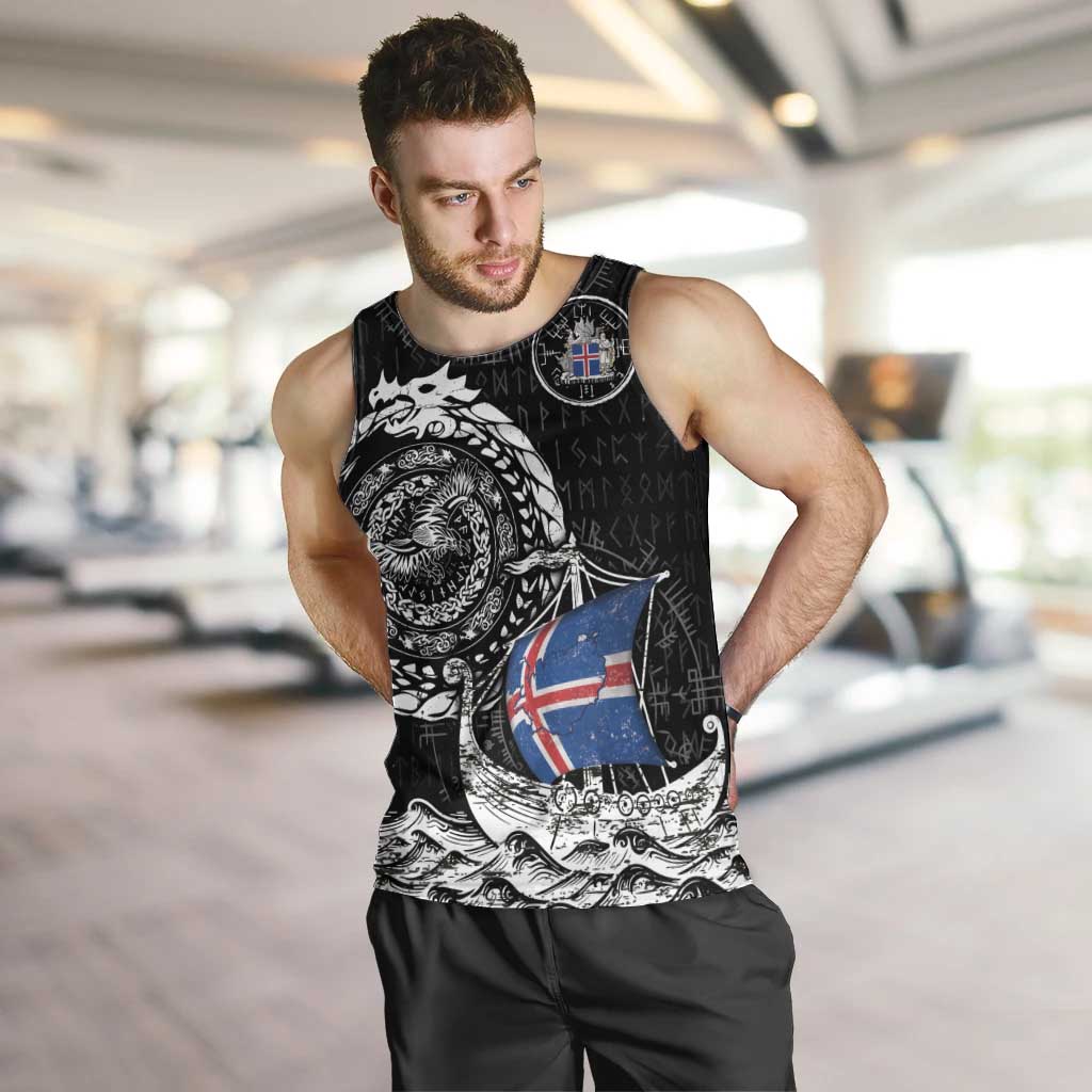 Personalized Viking Iceland Men Tank Top Icelander Viking Ship