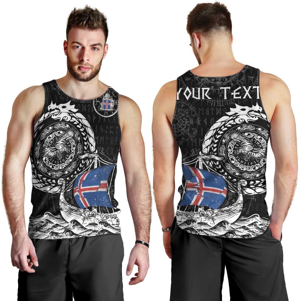 Personalized Viking Iceland Men Tank Top Icelander Viking Ship